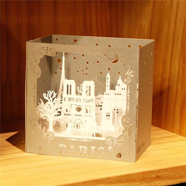 

greeting cards paris 3d fold up card and envelope