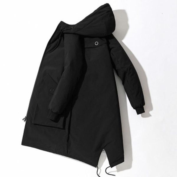 

Men's Down & Parkas Autumn And Winter European American Thick Cotton Slim Solid Color Plus Size Jacket 1SG4, Black