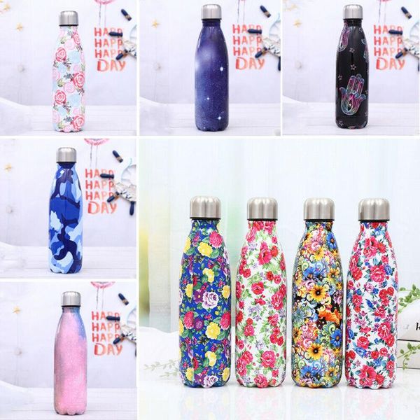 

water bottle stainless steel vacuum insulated drinks flask thermoses 500ml 0.5l