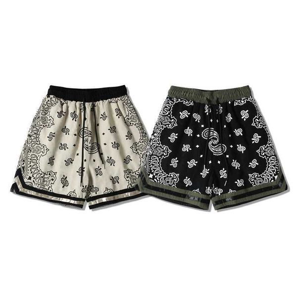 

gaojiechao street hip hop loose casual shorts cashew sweatpants, Black