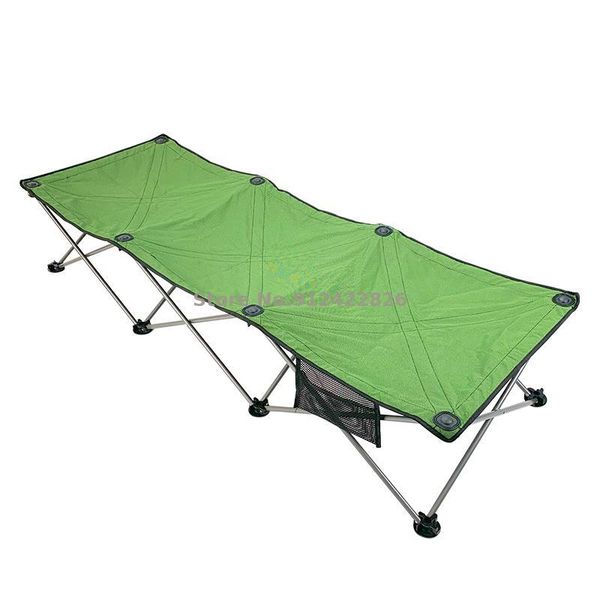 

camp furniture outdoor folding bed portable single ultra-light reinforced household space saving lunch break nap simple office