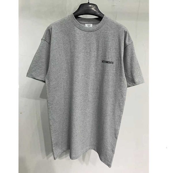 

women's t-shirt front t-shirt men women vetements t-shirts back collar tonal embroidered tee 1:1 tag vtm lnn1, White