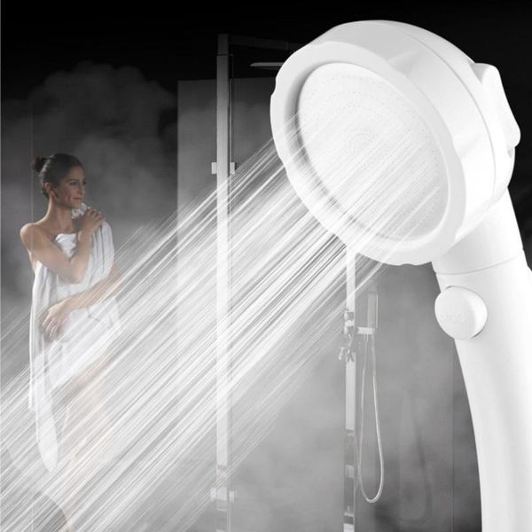 

bathroom shower heads practical design 3 gears high pressure watersaving head durable home use abs detachable