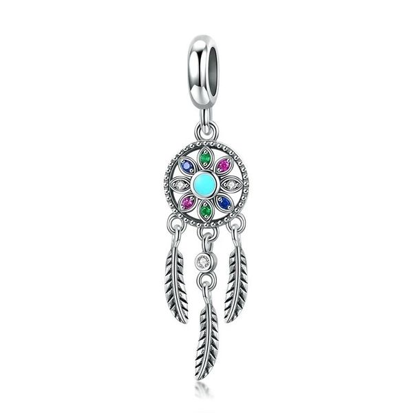 

925 sterling silver dreamcatcher charms dream catcher beads fit charm bracelet vintage jewelry china wholesale, Bronze;silver