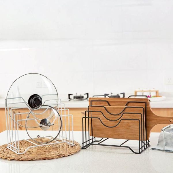 

kitchen storage & organization shzq rack shelf cutting board holder pot lid organizer tapas cover stand stainless steel dish