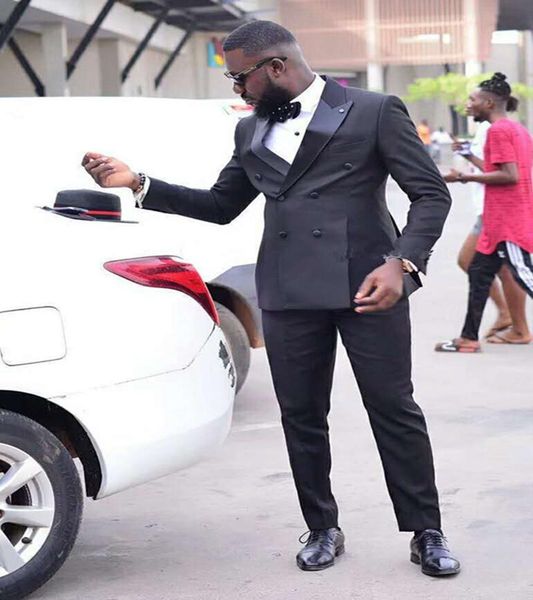 

men's suits & blazers latest design coat pant men suit slim fit 2 piece tuxedo custom groom double breasted blazer prom party wedding t, White;black