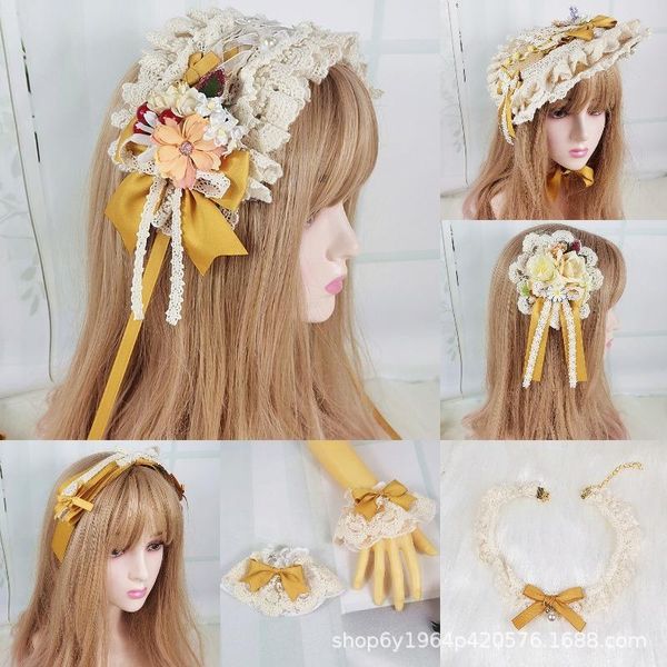 Клипы для волос Barrettes Halloween Accessories для женщин роскошные головные уборы лолита волос с плоскими шляпами