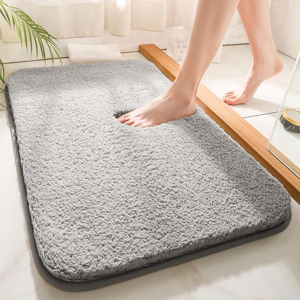 

bath mats soft household mat super absorbent shower rug all size area suit for corridor kitchen anti-slip solid colors