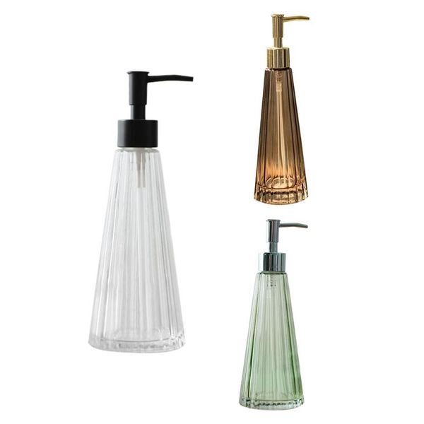 

storage bottles & jars creative glass emulsion bottle press empty soap shampoo hand dispenser pump