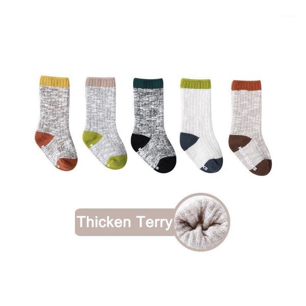 

socks baby kids thick for girls boys children girl anti slip child boy cotton warm toddler borns floor kid boys' sock winter, Pink;yellow