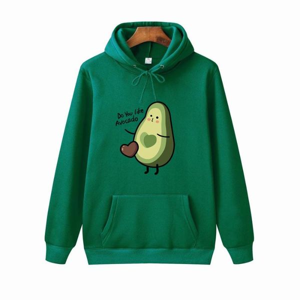 

men's hoodies & sweatshirts 2021 spring autumn fashion do you like avocado printing casual long sleeve pullover, Black