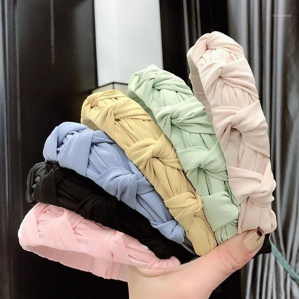 

chiffon satin bamboo knot headband hairband turban hair accessories1