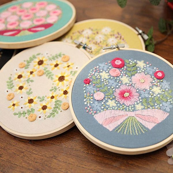 

other arts and crafts 1pcs plants flower pattern hand embroidery diy material package european style ribbon three-dimensional painting decor