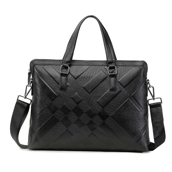 

handbag men's casual horizontal briefcase head leather one shoulder slanting