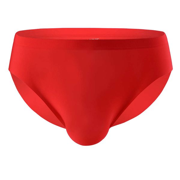 

underpants briefs ice silk men's underwear breathable bikini, Black;white