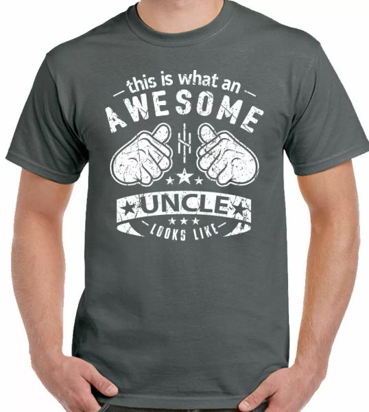 

uncle t-shirt this is what to awesome looks like mens funny fathers day xmas, White;black