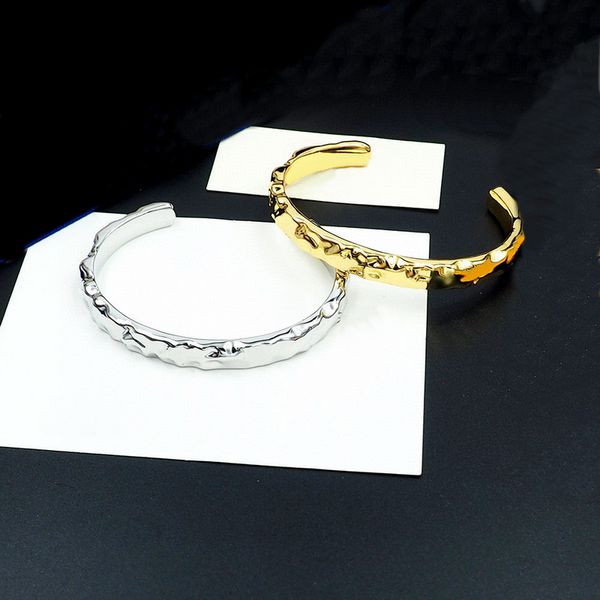 

europe america fashion style men lady women titanium steel 18k gold engraved letter flower open carved bangle bracelet m00332, Black