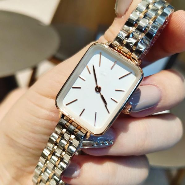 

wristwatches steel band fashion ladies watch, Slivery;brown