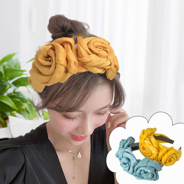 

rose art headband simulated wreath headdress hairpin, Black;brown