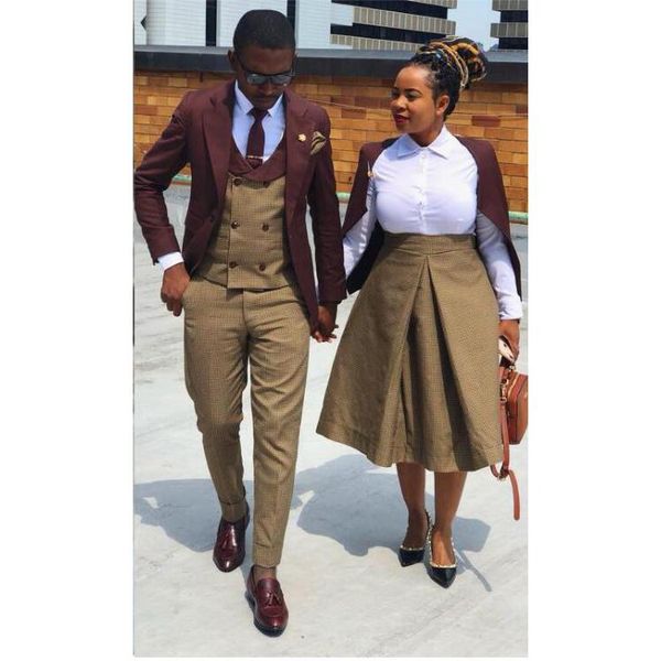 

men's suits & blazers fashion designs burgundy suit 3 pieces slim fit wedding for men luxury blazer groom tuxedo jacket pants vest set, White;black