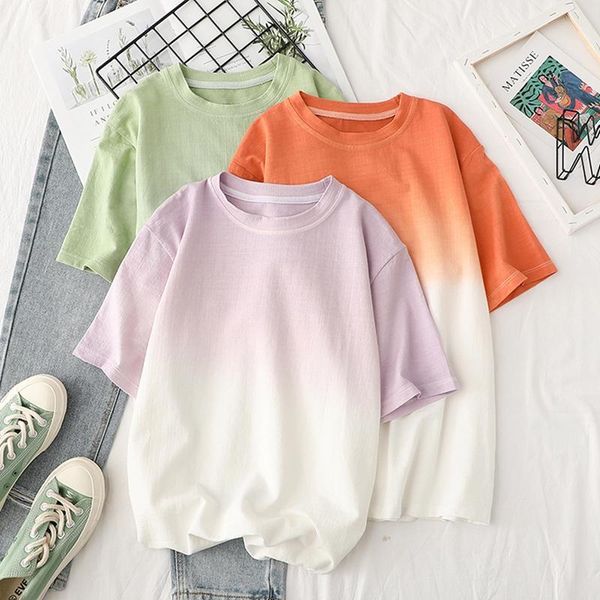 

women's t-shirt summer clothes for women short sleeve harajuku o-neck woman oversized t shirt fy001, White