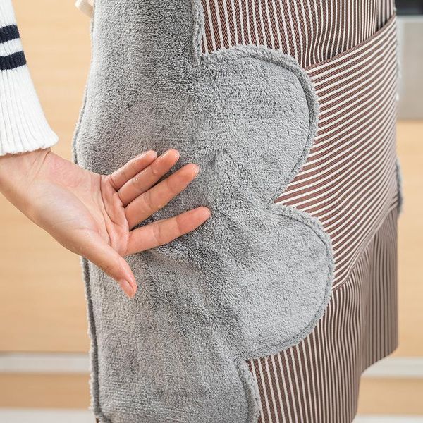 

aprons wipe hand apron cooking kitchen oil proof cotton waterproof oxford