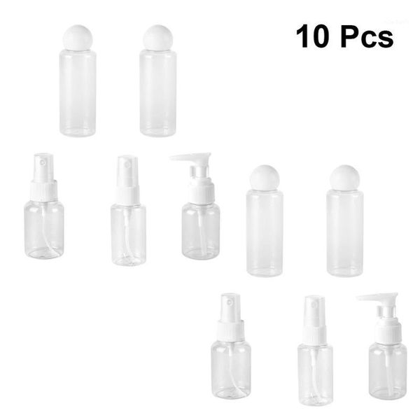 

storage bottles & jars 1 set 10pcs travel empty bottle kit portable pet cosmetics makeup sprayer container for (w