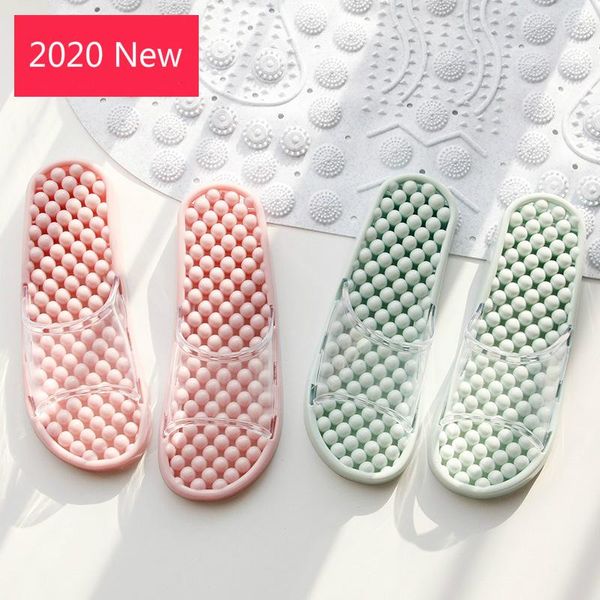 

slippers women massage summer fashion leakage design non slip indoor outdoor woman house shoes beach bathroom slipper men slide, Black