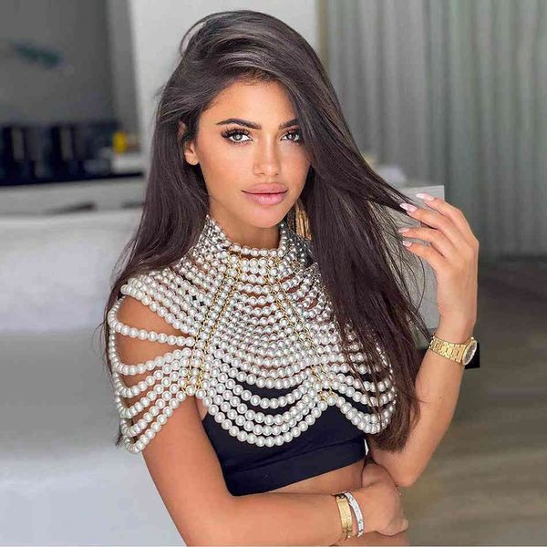 

women's blouses & shirts 2021 fashion new o-neck shawl sleeve pearl handmade celebrity party club elegant 1fvo, White