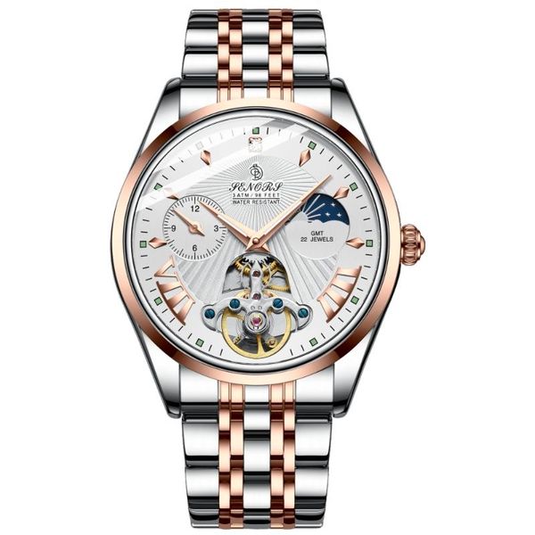 

the automatic mechanical movement men's business watches wholesale high-end brand fashion wrist watch wristwatches, Slivery;brown
