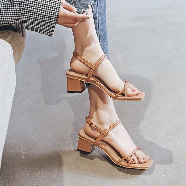 

sandals fashion peep toe roman sandalen wedding party shoes women thick heels rubber high pumps summer, Black