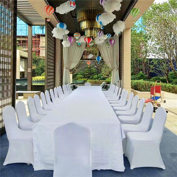 

chair covers 8pcs stretch elastic universal thicken spandex wedding cover for party banquet el polyester fabric