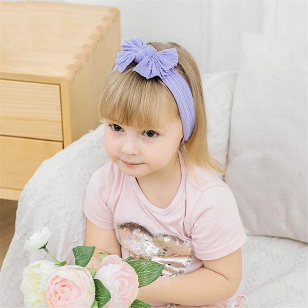 

hair accessories 1pcs braid nylon bow headbands,cable knit solid wide headbands turban, baby girls head wrap 27 colors, Slivery;white