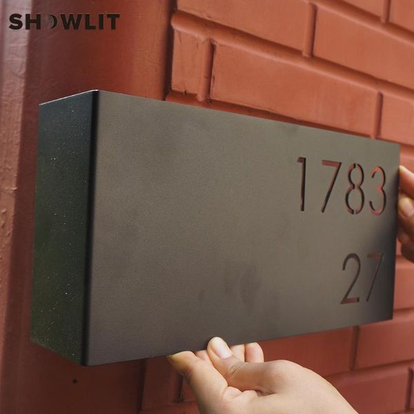 

other door hardware bent house number plate black painted customized available