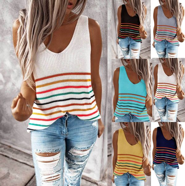 

2021 sweater knitted vest t-shirt for women, White