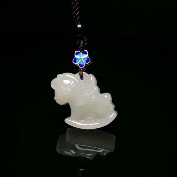 

lockets h37#exquisite hetian jade (love trojan) pendant, Silver