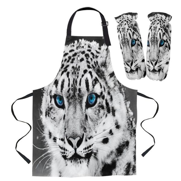 

aprons animal tiger blue eyes vintage kitchen for women bibs household cleaning pinafore home cooking apron