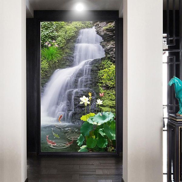 

wallpapers dropship custom 3d mural wallpaper fresh natural water waterfall porch living room background luxury home decor walpaper kitchen