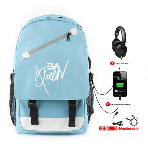 

backpack eva queen horan usb charge school bag for boys teenage football back pack men large capacity teen bagpack college