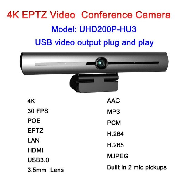 

cameras 4k 8mp usb3.0 video hd eptz conferencing poe camera with / rj45 ip ports