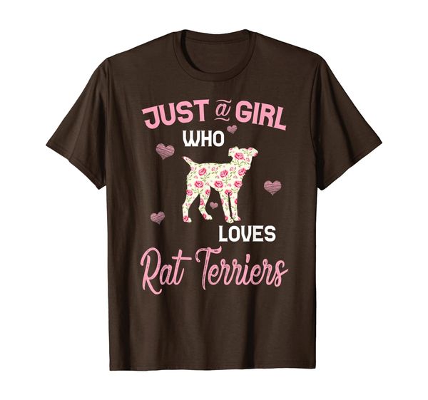 

just a girl who loves rat terriers dog gift t-shirt, White;black