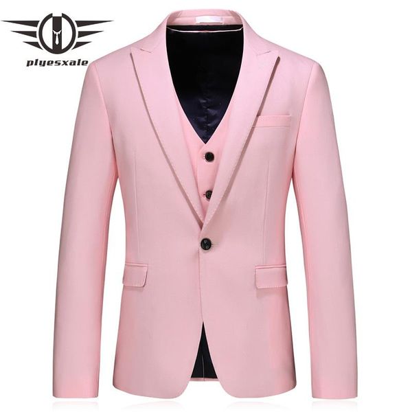 

men's suits & blazers plyesxale pink blazer men 2021 arrival 5xl business casual jackets fashion designer mens formal q735, White;black