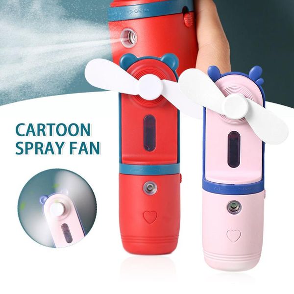 

portable 2 in 1 mini fan water spray mist humidifier usb rechargeable handheld air conditioner for outdoor electric fans