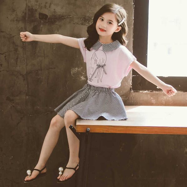 

girls children's clothing summer sets 2020 fashion two piece suit toddler girl clothes 12 sleeveless t-shirt + short skirt, Red;yellow