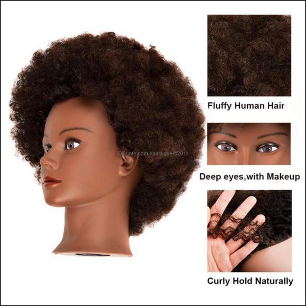 

mannequin heads hair care & styling tools products 100% professional head for braiding african practice dummy hairdressing training drop del, White