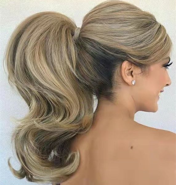 

full ash grey wrap clip in ponytail extensions for wedding cosplay - instant hair transformation looks natural hair(20inch wavy, sliver gray, Black