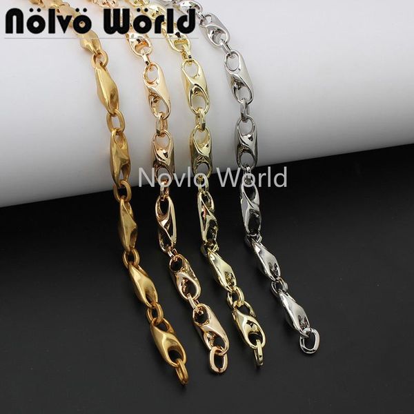 

bag parts & accessories 50-200cm 4 colors 50cm stain gold 24*9mm thin alloy chain for girl's small hangbag replace strap purse hardware, Black