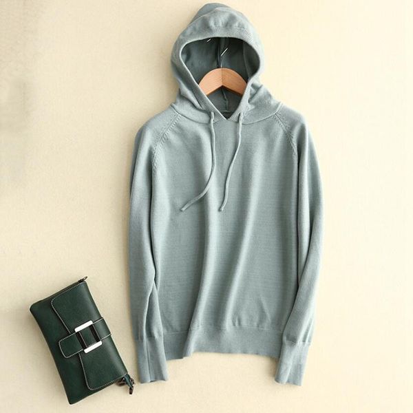 

hoodies casual solid hooded hoodies women long sleeve plus size knitted hoodie sweatshirts autumn winter thicken warm fashion, Black