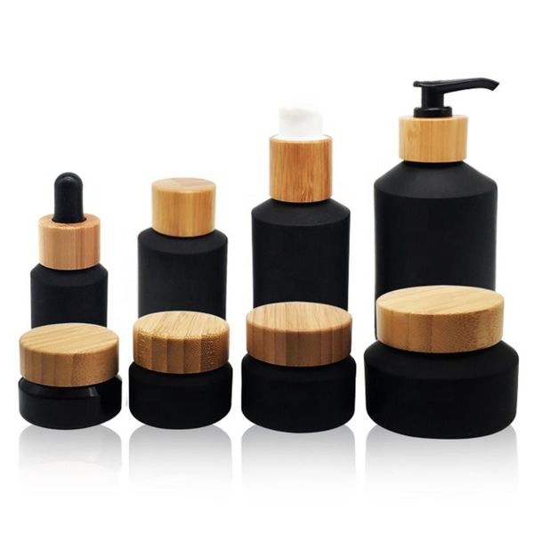 

storage bottles & jars 15g 30g empty cosmetic containers porcelain white glass opal face cream jar with dark wood lid