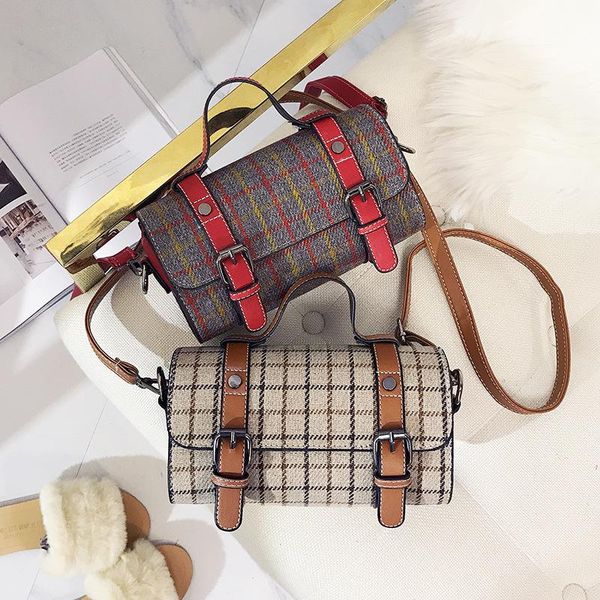 

evening bags fashion womens handbags 2021 winter lattice boston portable versatile pillow bag purses